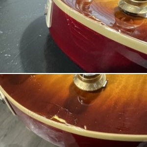 Damaged Epiphone Les Paul