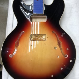 I built this custom hollow body what ya think